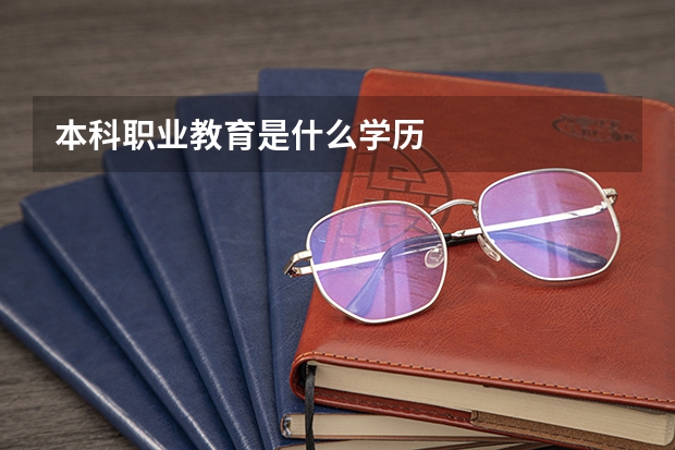 本科职业教育是什么学历