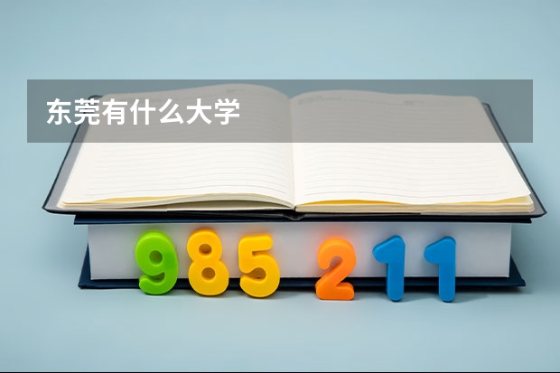 东莞有什么大学