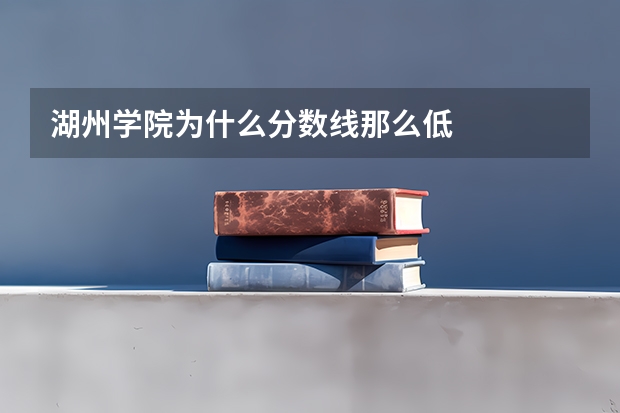 湖州学院为什么分数线那么低