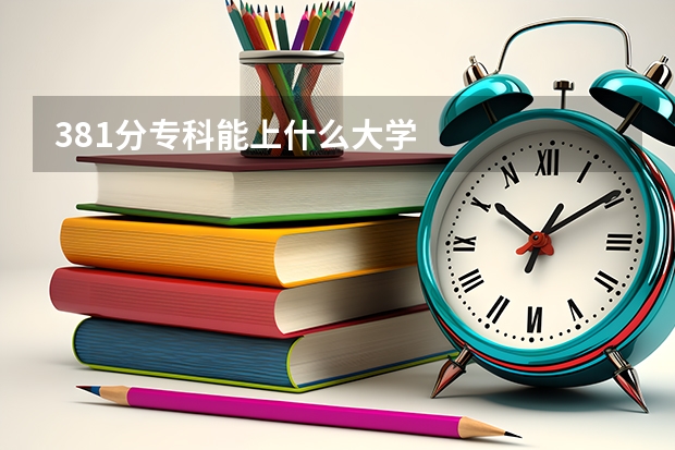 381分专科能上什么大学