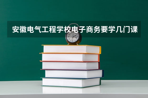 安徽电气工程学校电子商务要学几门课程 专业能力要求是什么
