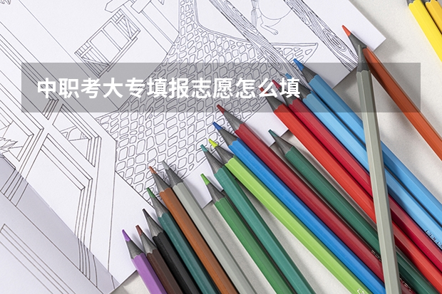 中职考大专填报志愿怎么填